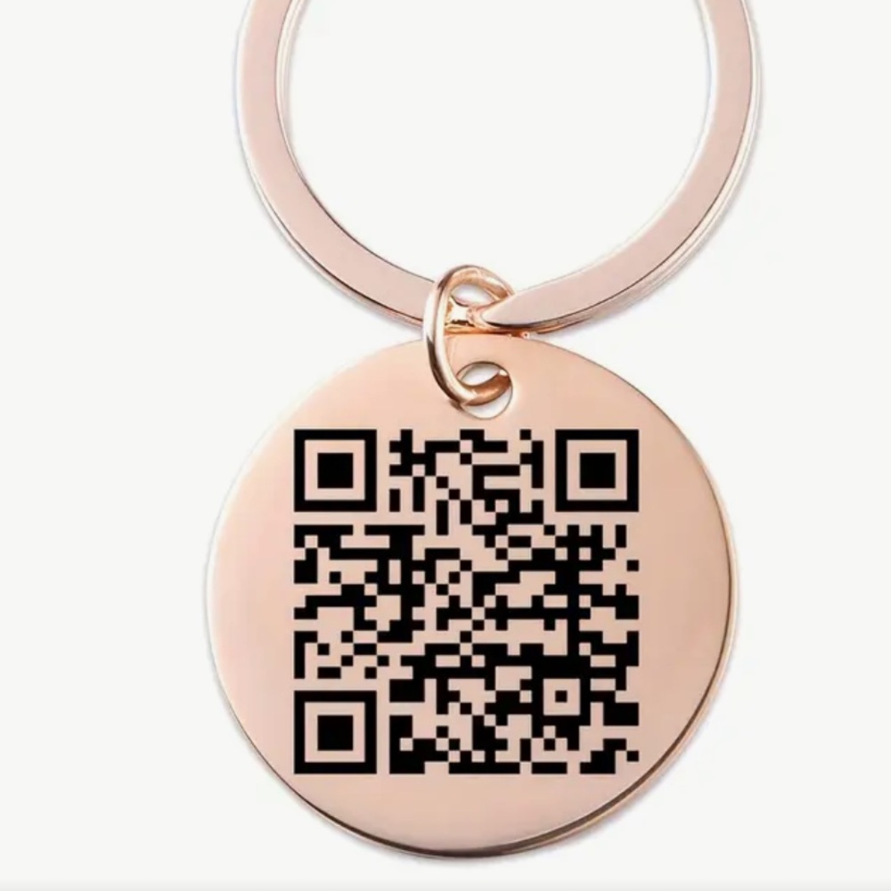 ROSE GOLD -  QR CODE KEYCHAIN - RG